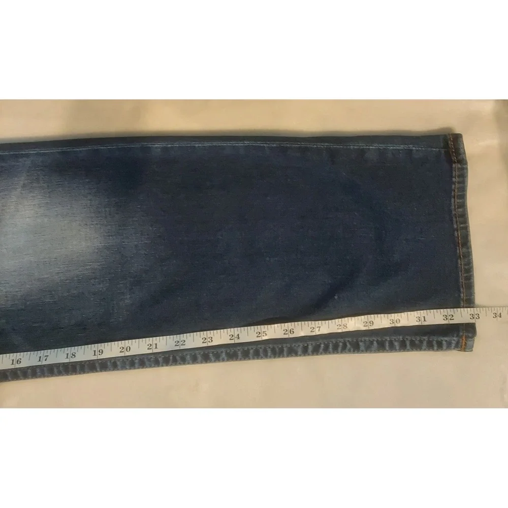True Religion Mens Ricky No Flap Relaxed Fit Straight Leg Jeans Size 46/33